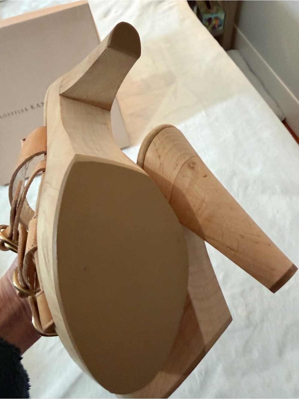Loeffler Randall Tan Leather Multi-Strap Heels - Picture 3 of 4
